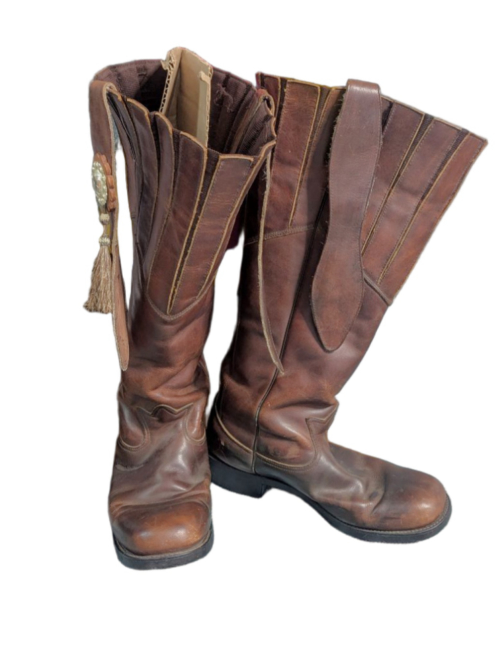 Vintage Durango Western Mule Ear Tall Slouch Boots - Men’s 9 / Women's 11 - Picture 2 of 16